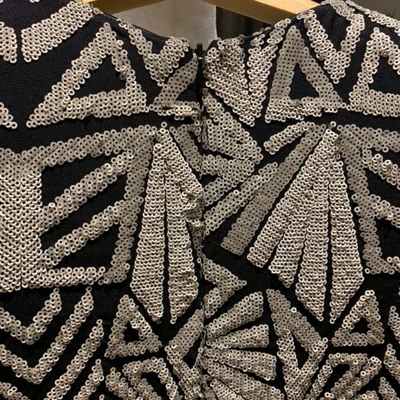 Black and Silver Mini Dress - Picture 5 of 7